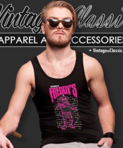 Neon Pink Freddy Against The Wall Neon Pink Freddy Against The Wall Tank Top Racerback