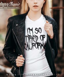 Nessa Barrett Merch Shirt Im So Tired Of California Vneck