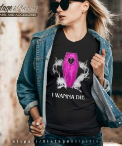 Nessa Barrett Mesh I Wanna Die Vneck