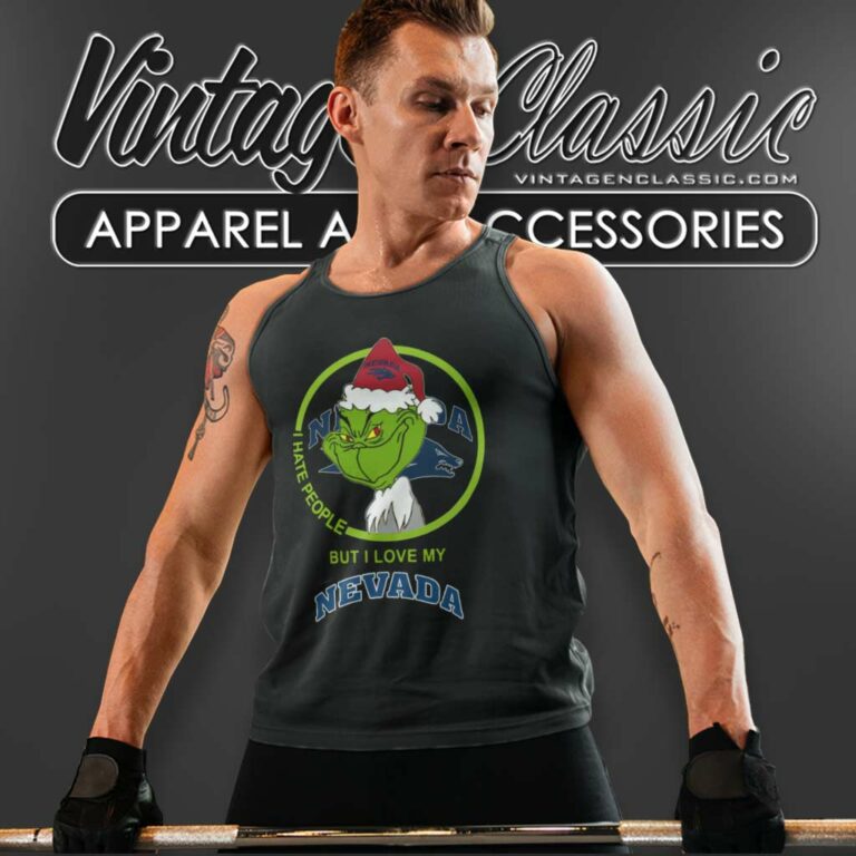 Nevada Wolf Pack Warriors Ncaa Christmas Grinch Shirt I Hate People But I Love My Nevada Tank Top Racerback Nevada Wolf Pack Warriors Ncaa Christmas Grinch Shirt I Hate People But I Love My Nevada Tank Top Racerback