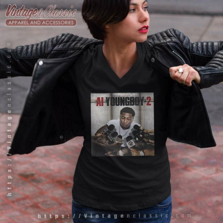 Never Broke Again Ai Youngboy 2 V Neck TShirt Never Broke Again Ai Youngboy 2 V Neck TShirt