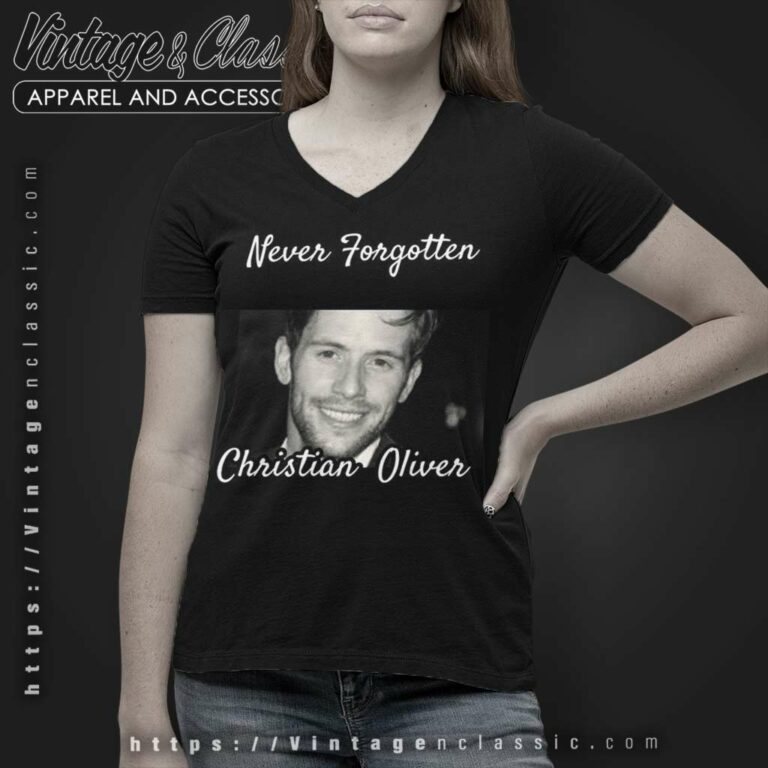 Never Forgotten Christian Oliver V Neck TShirt Never Forgotten Christian Oliver V Neck TShirt