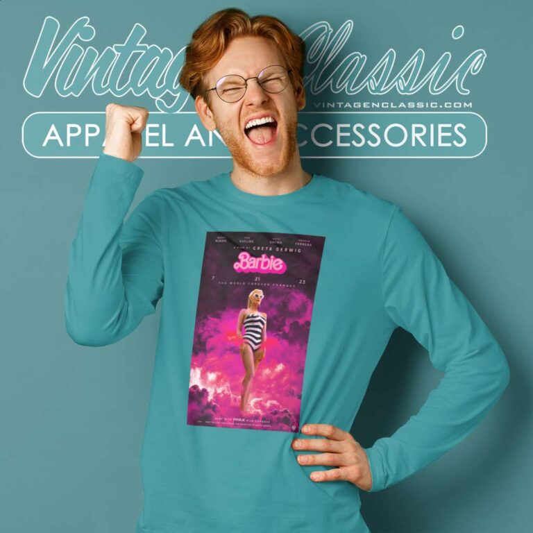 New Barbie Oppenheimer Poster Long Sleeve Tee New Barbie Oppenheimer Poster Long Sleeve Tee