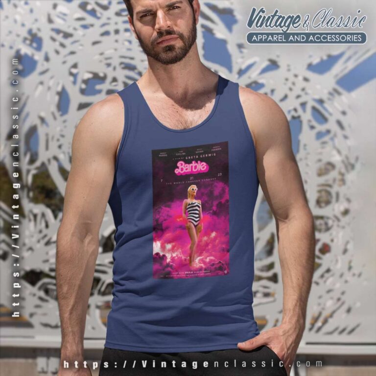 New Barbie Oppenheimer Poster Tank Top Racerback New Barbie Oppenheimer Poster Tank Top Racerback