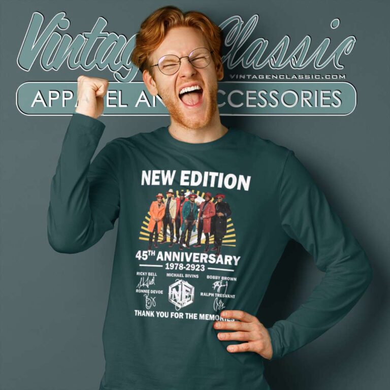 New Editions 45th Anniversary 1978 2023 Thank You For The Memories Long Sleeve Tee New Editions 45th Anniversary 1978 2023 Thank You For The Memories Long Sleeve Tee