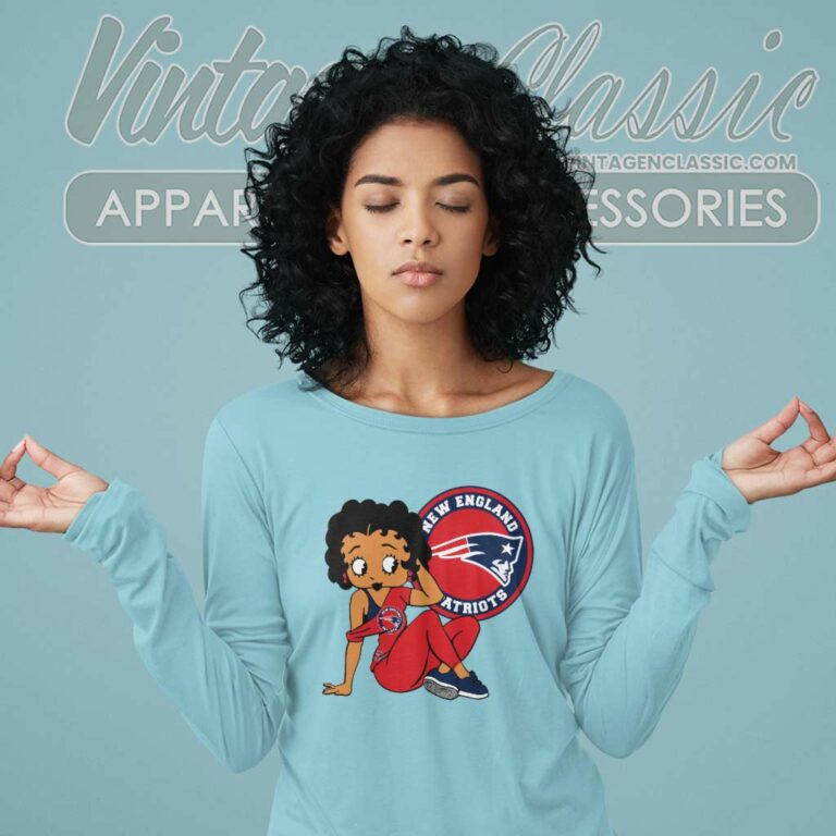New England Patriots Betty Boop Long Sleeve Tee New England Patriots Betty Boop Long Sleeve Tee