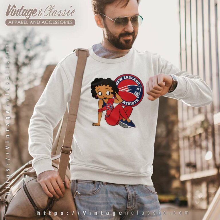 New England Patriots Betty Boop Sweatshirt New England Patriots Betty Boop Sweatshirt