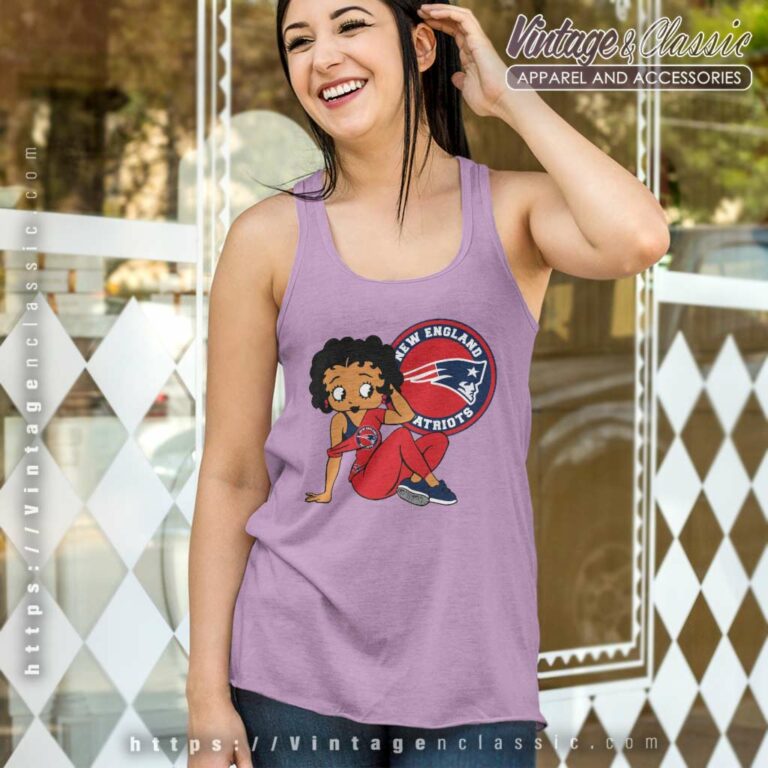 New England Patriots Betty Boop Tank Top Racerback New England Patriots Betty Boop Tank Top Racerback