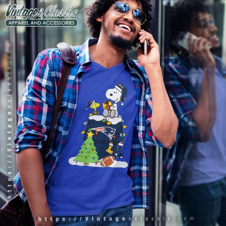 New England Patriots Christmas Snoopy V Neck TShirt New England Patriots Christmas Snoopy V Neck TShirt