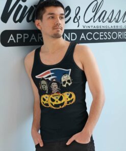 New England Patriots Freddy Krueger Michael Myers Jason Voorhees Pumpkin Halloween Shirt 4 New England Patriots Freddy Krueger Michael Myers Jason Voorhees Pumpkin Halloween Tank Top Racerback