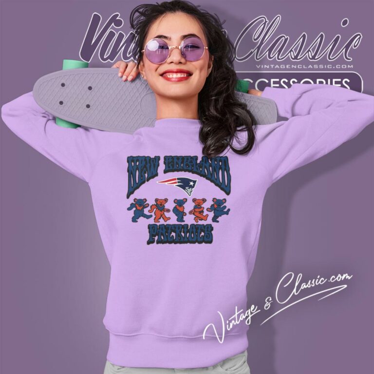 New England Patriots Grateful Dead Dancing Bears Sweatshirt New England Patriots Grateful Dead Dancing Bears Sweatshirt