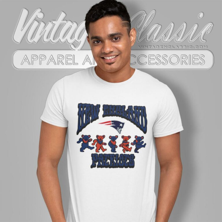 New England Patriots Grateful Dead Dancing Bears T Shirt New England Patriots Grateful Dead Dancing Bears T Shirt