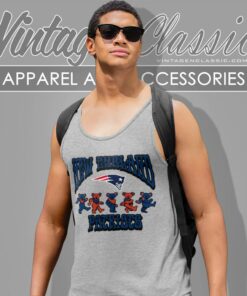 New England Patriots Grateful Dead Dancing Bears Tank Top Racerback
