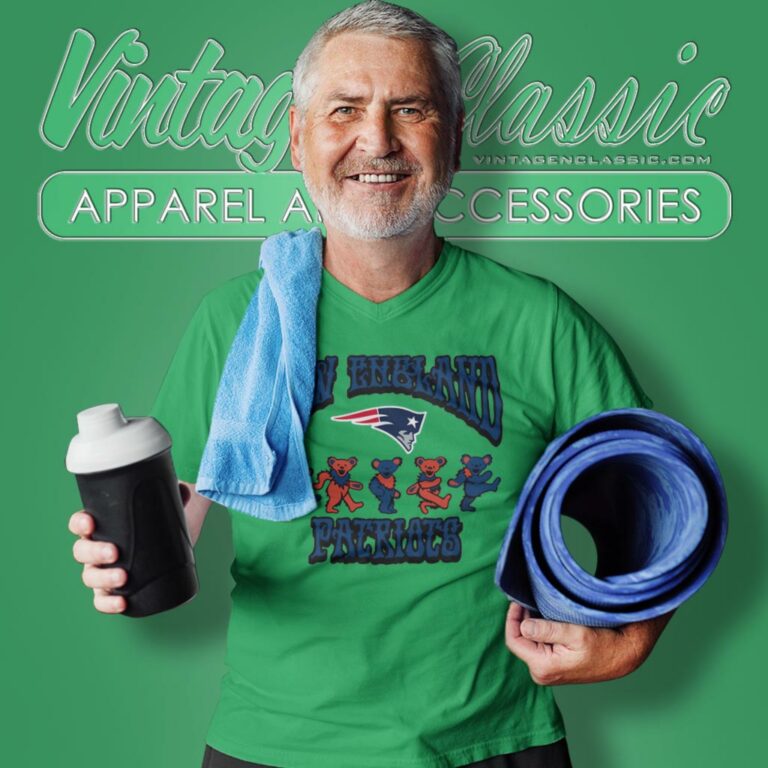 New England Patriots Grateful Dead Dancing Bears V Neck TShirt New England Patriots Grateful Dead Dancing Bears V Neck TShirt