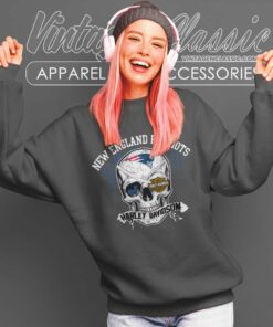 New England Patriots Harley Daivsion Skull Sweatshirt