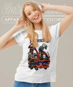 New England Patriots Horror Movies Characters Halloween Shirt 6 New England Patriots Horror Movies Characters Halloween Women TShirt