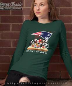 New England Patriots Horror Movies You Cant Sit With Us Halloween Long Sleeve Tee