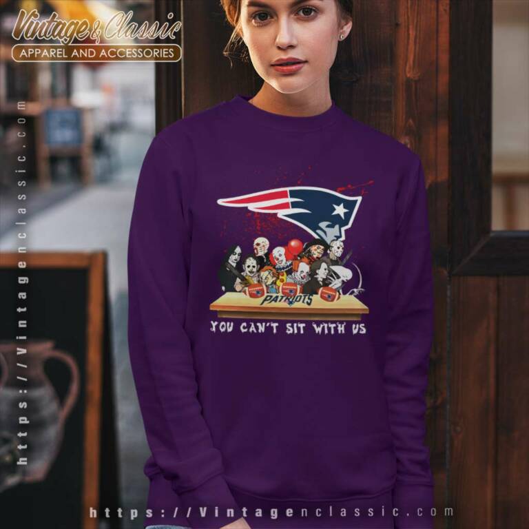 New England Patriots Horror Movies You Cant Sit With Us Halloween Sweatshirt New England Patriots Horror Movies You Cant Sit With Us Halloween Sweatshirt