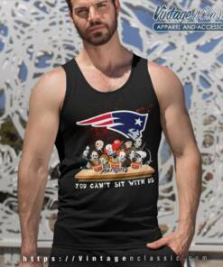 New England Patriots Horror Movies You Cant Sit With Us Halloween Tank Top Racerback