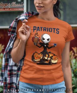 New England Patriots Jack Skellington Halloween Women TShirt