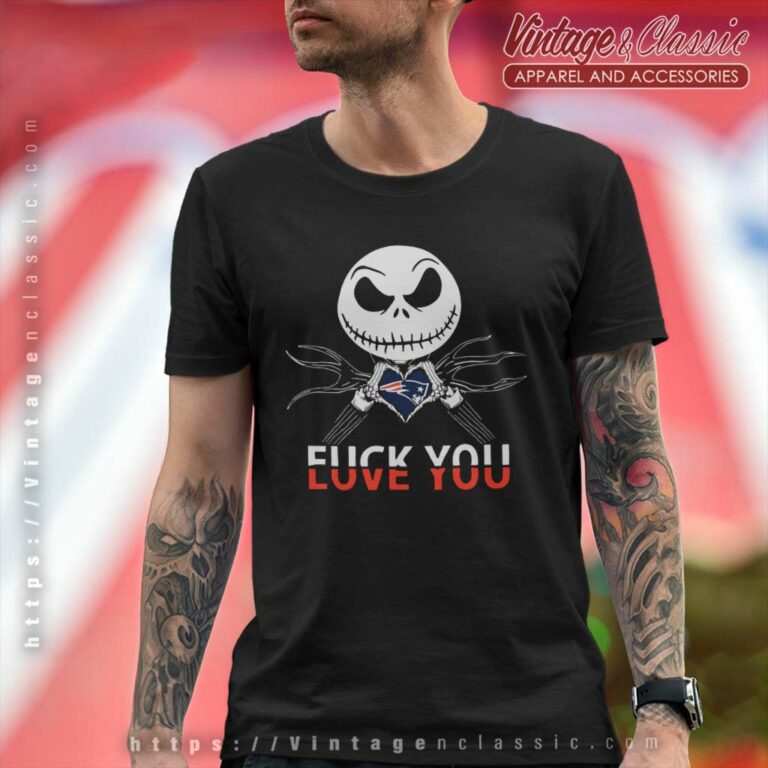New England Patriots Love You Jack Skellington Halloween T Shirt New England Patriots Love You Jack Skellington Halloween T Shirt
