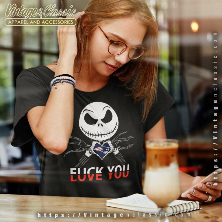 New England Patriots Love You Jack Skellington Halloween Women TShirt New England Patriots Love You Jack Skellington Halloween Women TShirt