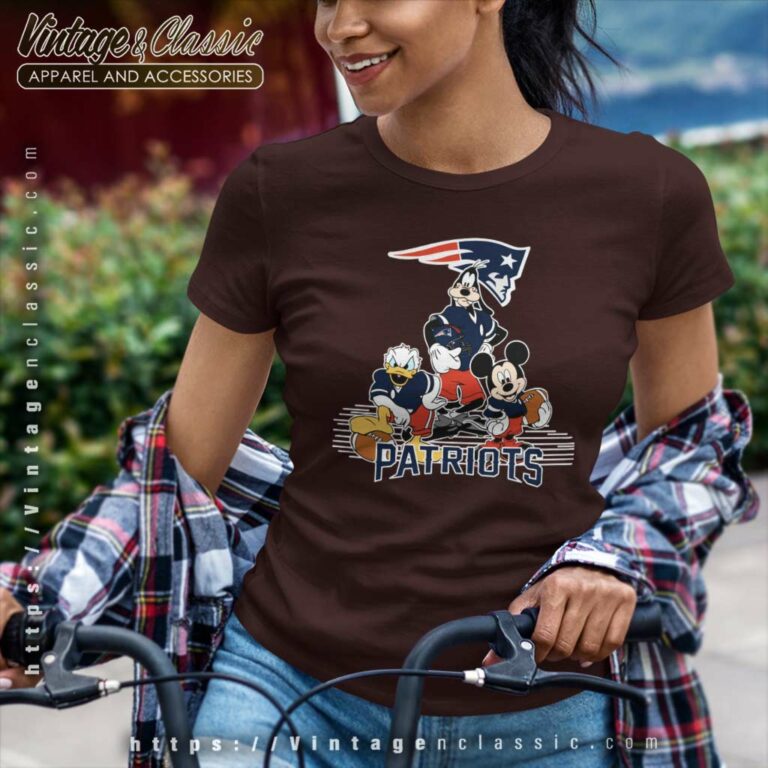 New England Patriots Mickey Mouse Donald Duck Goofy Football Women TShirt New England Patriots Mickey Mouse Donald Duck Goofy Football Women TShirt