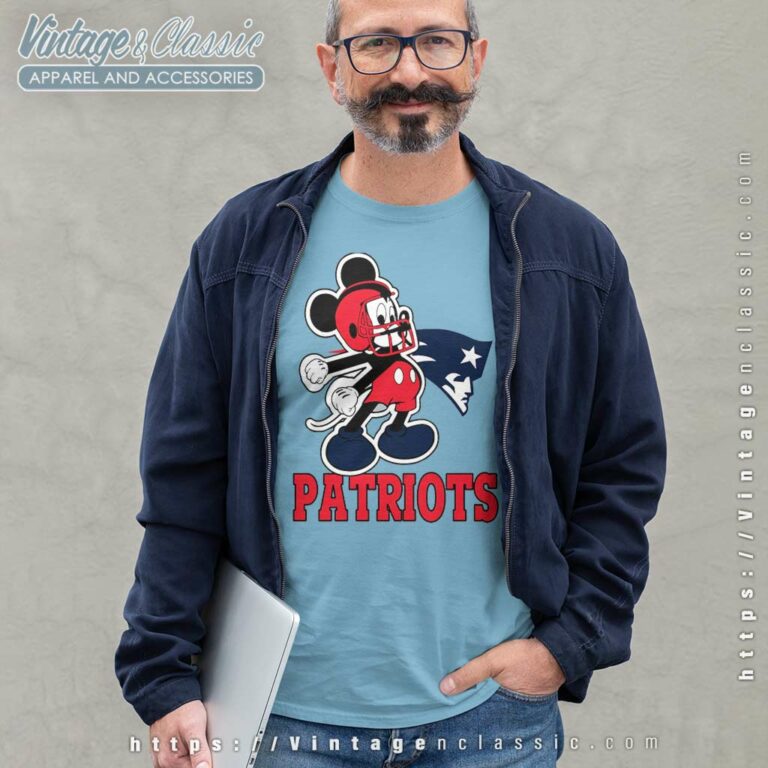 New England Patriots Mickey Mouse Nfl Long Sleeve Tee New England Patriots Mickey Mouse Nfl Long Sleeve Tee