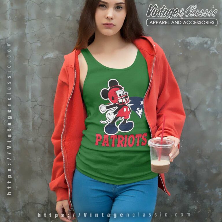 New England Patriots Mickey Mouse Nfl Tank Top Racerback New England Patriots Mickey Mouse Nfl Tank Top Racerback