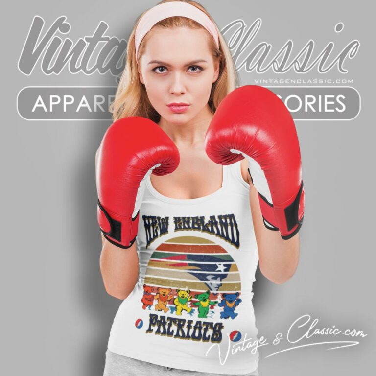 New England Patriots Nfl Grateful Dancing Bears Retro Tank Top Racerback New England Patriots Nfl Grateful Dancing Bears Retro Tank Top Racerback