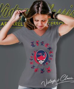 New England Patriots Nfl Grateful Dancing Bears V Neck TShirt