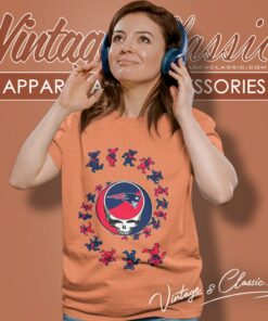 New England Patriots Nfl Grateful Dancing Bears Women T Shirt