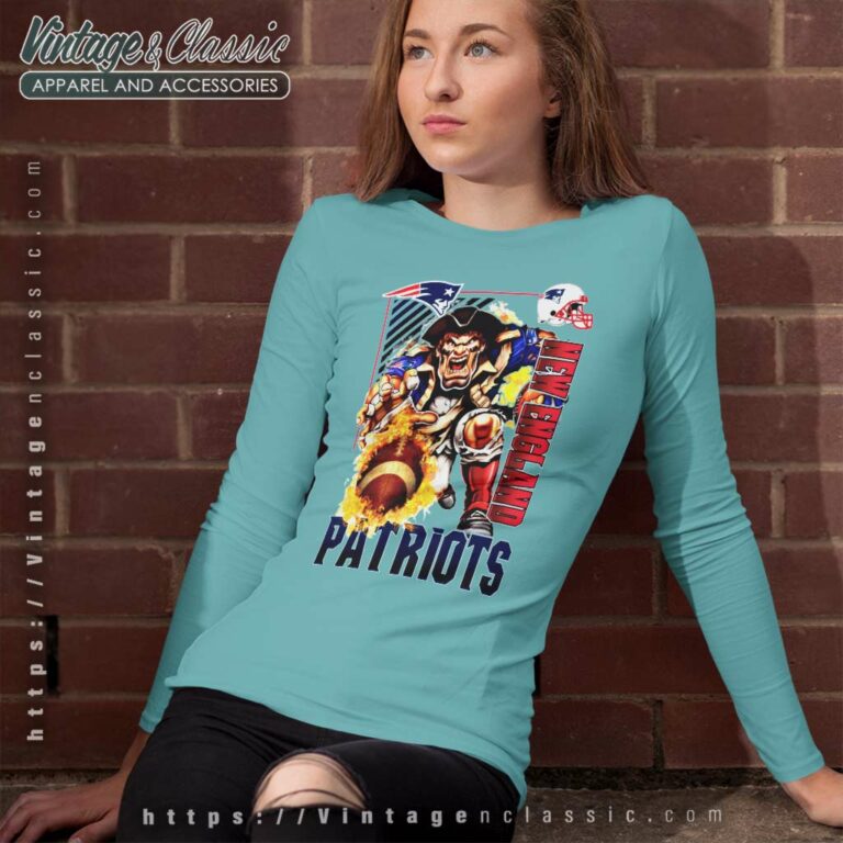 New England Patriots Pats Cartoon Nfl Football Long Sleeve Tee New England Patriots Pats Cartoon Nfl Football Long Sleeve Tee