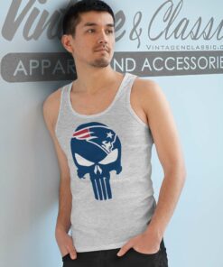 New England Patriots Punisher Logo Tank Top Racerback
