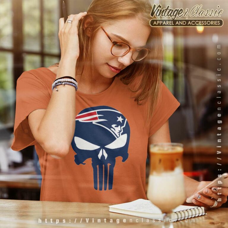 New England Patriots Punisher Logo Women TShirt New England Patriots Punisher Logo Women TShirt