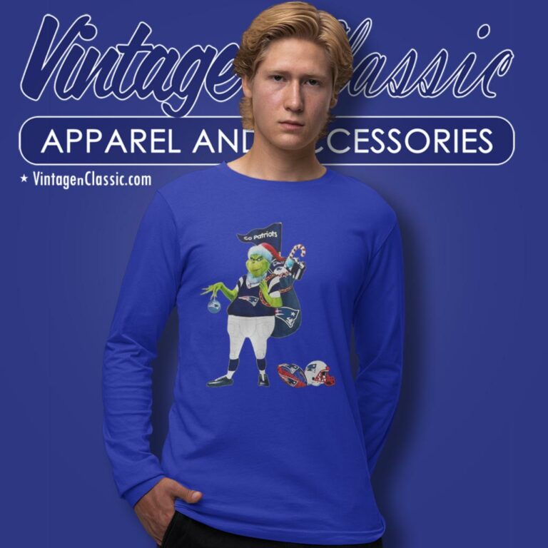 New England Patriots Santa Grinch Christmas Long Sleeve Tee New England Patriots Santa Grinch Christmas Long Sleeve Tee