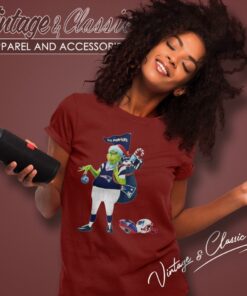New England Patriots Santa Grinch Christmas Shirt 6 New England Patriots Santa Grinch Christmas Women T Shirt