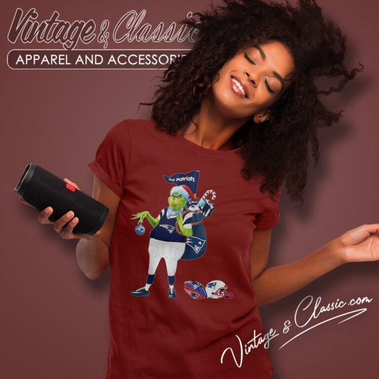 New England Patriots Santa Grinch Christmas Women T Shirt New England Patriots Santa Grinch Christmas Women T Shirt
