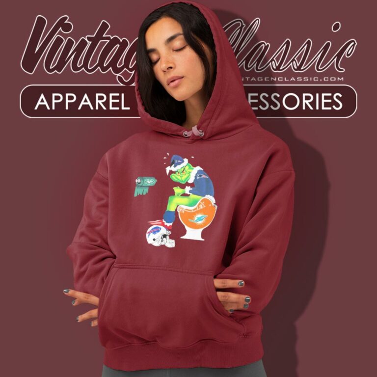 New England Patriots Santa Grinch Toilet Hoodie New England Patriots Santa Grinch Toilet Hoodie