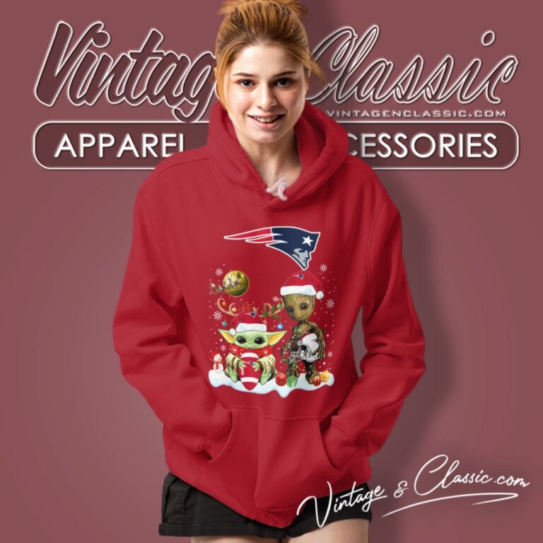 New England Patriots Shirt Baby Yoda And Groot Santa Christmas Hoodie New England Patriots Shirt Baby Yoda And Groot Santa Christmas Hoodie