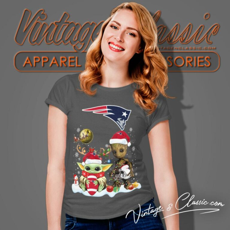 New England Patriots Shirt Baby Yoda And Groot Santa Christmas Women T Shirt New England Patriots Shirt Baby Yoda And Groot Santa Christmas Women T Shirt
