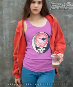 New England Patriots Shirt Nfl Grateful Dead Logo Tank Top Racerback