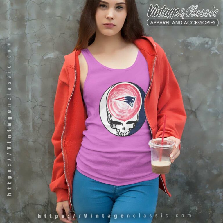New England Patriots Shirt Nfl Grateful Dead Logo Tank Top Racerback New England Patriots Shirt Nfl Grateful Dead Logo Tank Top Racerback