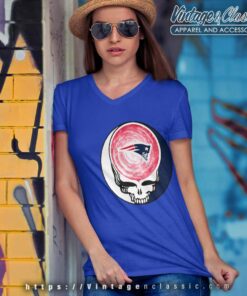 New England Patriots Shirt Nfl Grateful Dead Logo V Neck TShirt
