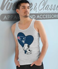 New England Patriots Snoopy In My Heart Football Tank Top Racerback