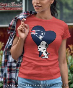 New England Patriots Snoopy In My Heart Football Women TShirt