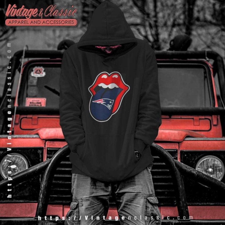 New England Patriots The Rolling Stones Logo Hoodie New England Patriots The Rolling Stones Logo Hoodie