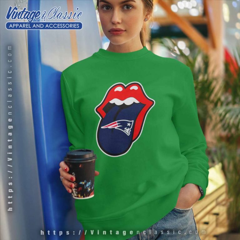 New England Patriots The Rolling Stones Logo Sweatshirt New England Patriots The Rolling Stones Logo Sweatshirt