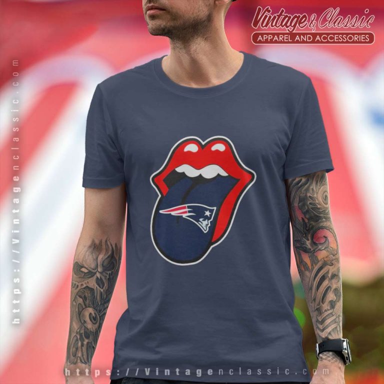 New England Patriots The Rolling Stones Logo T Shirt New England Patriots The Rolling Stones Logo T Shirt