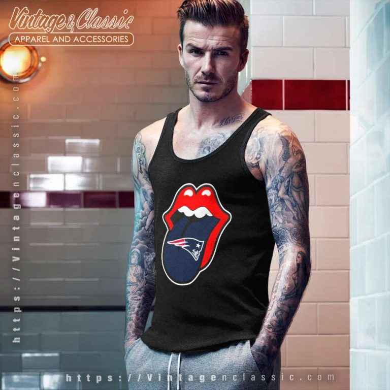 New England Patriots The Rolling Stones Logo Tank Top Racerback New England Patriots The Rolling Stones Logo Tank Top Racerback